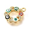 Brass Micro Pave Cubic Zirconia Pendants KK-U048-11G-2