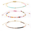 Bohemian Glass Seed Bead Rainbow Friendship Bracelets RZ3396-6-1