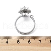 Sunflower Rotatable Open Cuff Rings for Women RJEW-S402-13P-4