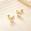 S925 Sterling Silver Bowknot Stud Earrings DK8585-1-1