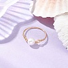 Mother's Day Jewellery Potato Natural Cultured Freshwater Pearl Beads Finger Rings RJEW-JR00791-02-2
