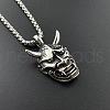 Retro Hip-hop Style Ghost Face Pendant Necklaces for Men's Fashion CE6192-4