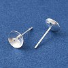 Brass Studs Earrings Finding KK-K383-01E-S-2