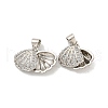 Brass Micro Pave Clear Cubic Zirconia Pendants KK-A214-08P-1