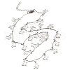 304 Stainless Steel Textured Link Bar Butterfly Charm Tassel Necklaces NJEW-R023-03P-4