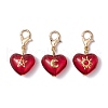 6Pcs Heart with Star Moon Sun Glass Pendant Decorations HJEW-JM03166-3
