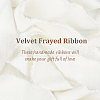 10 Yards Velvet Frayed Ribbon SRIB-WH0011-226A-4
