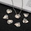 Tarnish Resistant 304 Stainless Steel Heart Charms X-STAS-M004-02-5