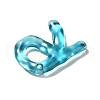 Transparent Resin Alphabet Pendants RESI-C028-02R-3