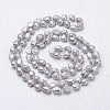 Natural Pearl Beaded Necklaces NJEW-P149-01A-01-1