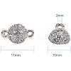 Alloy Rhinestone Magnetic Clasps with Loops RB-PH0005-01-3