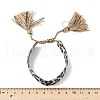 Leopard Print Pattern Polyester Cord Adjustable Bracelets BJEW-B127-01D-3