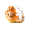 Paw Print Theme Opaque Resin Cabochon CRES-I040-02C-2