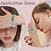 SUNNYCLUE 2Pcs 2 Colors 304 Stainless Steel Grooved Cuff Bangles BJEW-SC0001-15-5