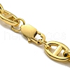 Ion Plating(IP) 304 Stainless Steel Oval Link Chain Bracelets BJEW-D030-11A-G-3