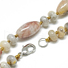 Natural Crazy Agate Beaded Necklaces NJEW-S388-20-2