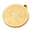 304 Stainless Steel Pendants STAS-M105-35G-04-2
