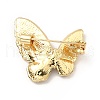 Butterfly Enamel Pin with Rhinestone JEWB-I019-13G-3
