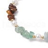 Chakra Natural Rose Quartz & Amethyst & Apatite & Aquamarine & Green Aventurine & Tiger Eye & Carnelian Chip Beaded Bracelets for Women BJEW-JB11740-01-3