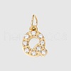 Stainless Steel Cubic Zirconia Pendants with Jump Rings FIND-PW0024-08Q-1