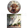 MDF Printed Wall Clock HJEW-WH0058-026-8