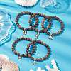 Ocean Theme 304 Stainless Steel Charm Bracelets BJEW-JB10516-2