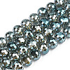 Electroplate Transparent Glass Beads Strands EGLA-N002-31-D01-1