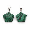 Star Dyed Synthetic Malachite Pendants G-Q367-02-2