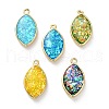 Brass Pendants with Synthetic Opal KK-A239-03G-1