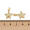 Brass Micro Pave Cubic Zirconia Pendants KK-C093-17A-G01-3