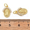 Brass Micro Pave Cubic Zirconia Pendants KK-C092-19B-G-3