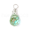 Electroplate Glass Pendants PALLOY-JF03958-02-3