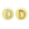 Brass Micro Pave Clear Cubic Zirconia Beads KK-T030-LA843-DX3-3