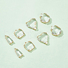 BENECREAT 8Pcs 4 Style Transparent Glass Pendants GLAA-BC0001-15-4