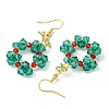 Christmas Theme Imitation Austrian Crystal Dangle Earrings EJEW-TA00468-3