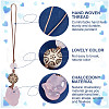 Natural Chalcedony & Wood Mobile Straps HJEW-OC00008-4