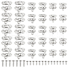 Olycraft 3 Styles Iron Latch Hook Hasp Horn Lock with Screws FIND-OC0003-42P-1