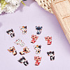 DELORIGIN 48Pcs 6 Styles Alloy Enamel Pendants ENAM-DR0001-04-4