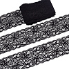 Polyester Elastic Flower Lace Trim Fabric DIY-WH0632-94A-1
