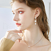 BENECREAT Brass Rhinestone Stud Earring Finding KK-BC0010-67-6