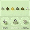 600PCS 6Colors Iron Bead Caps IFIN-YW0003-05-4
