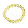 Synthetic Citrine Beaded Stretch Bracelets BJEW-Q692-48B-3