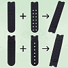 DELORIGIN 48 Sets 2 Styles Plastic Cap Snap Buckle Replacement Repair Strap with 7 Holes FIND-DR0001-43A-3