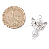 Shell Pearl Beaded Angel Connector Charms PALLOY-JF03015-2
