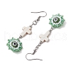 Glass Seed Beads Dangle Earrings EJEW-MZ00219-03-4