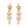 Brass Micro Pave Cubic Zirconia Pendants KK-N263-57G-1