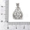 Brass Micro Pave Cubic Zirconia Pendants KK-A260-07E-P-3
