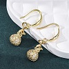 Brass Micro Pave Clear Cubic Zirconia Dangle Earrings EJEW-F362-14G-3