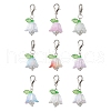 Campanula Acrylic Pendant Decorations HJEW-JM02770-2