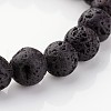 Natural Lava Rock Beads Stretch Bracelets X-BJEW-JB02411-2